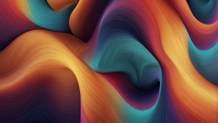 Colorful abstract background with smooth lines in waves. Vector illustration.の素材