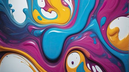 Abstract background of acrylic paint in blue, purple and pink colors.の素材