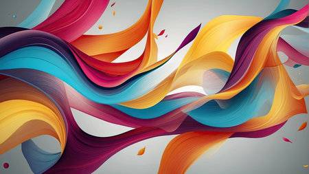 Abstract colorful background. Vector illustration. Eps 10. Colorful wave.の素材