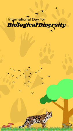 International Day of Conservation. Animals in the park. Vector illustration.の写真素材