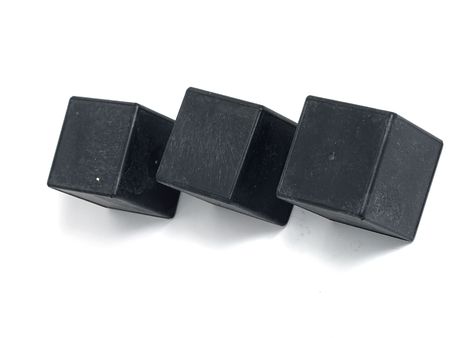 Black boxes over white
