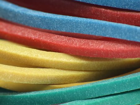 Macro of rubber band