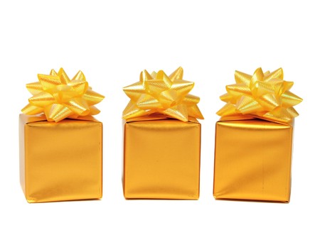 Small gifts over white