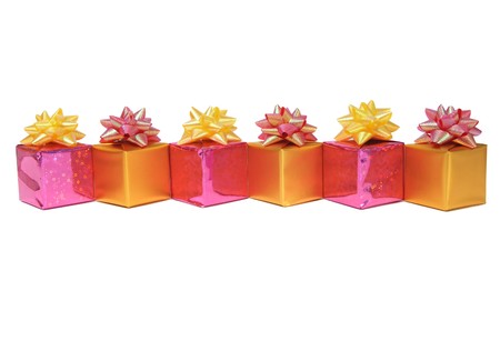 Small gifts over white