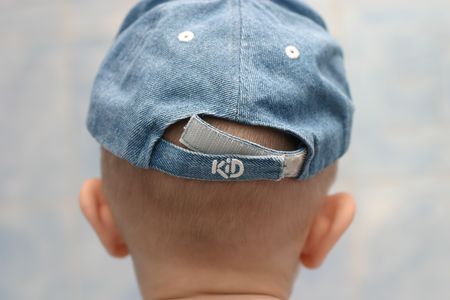 Back of child head and capの写真素材