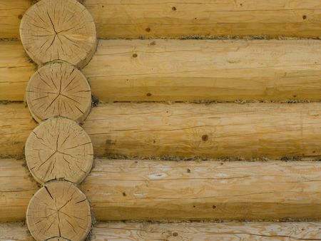 Log house structure wood building home exteriorの写真素材
