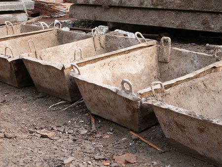 Cement or concrete mixer launder for constructionの写真素材