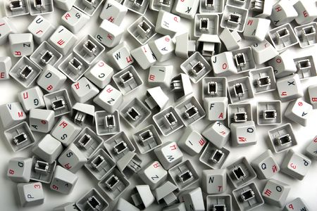 Computer keyboard white button key backgroundの写真素材