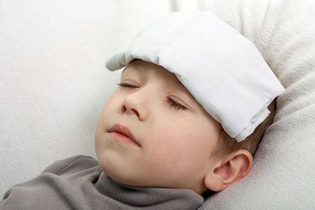 Little illness child medicine flu fever healthcareの写真素材