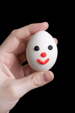 Multi color paint ornate easter holiday egg