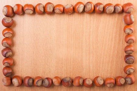 Healthy eating vegetarian nut food brown hazelnutの写真素材