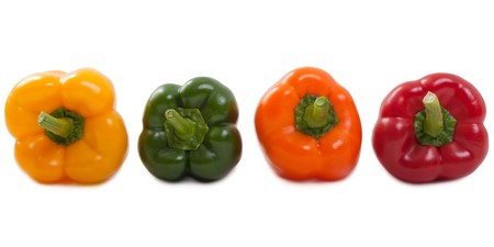 Healthy eating bell pepper vegetable food isolatedの写真素材