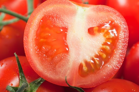 Healthy eating red ripe raw vegetable tomato foodの写真素材