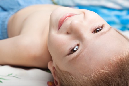 Little cheerful child boy happiness fun smilingの写真素材