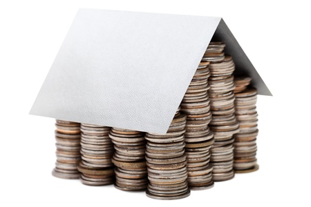 Real estate finance investment currency coin houseの写真素材
