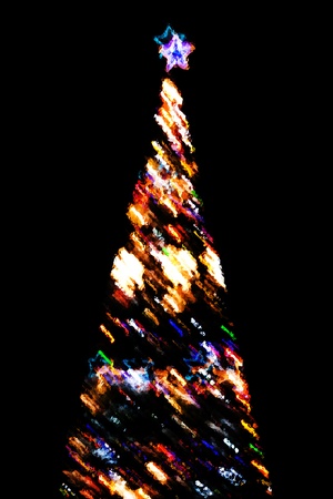 Blurred christmas tree holiday decoration ornamentの写真素材