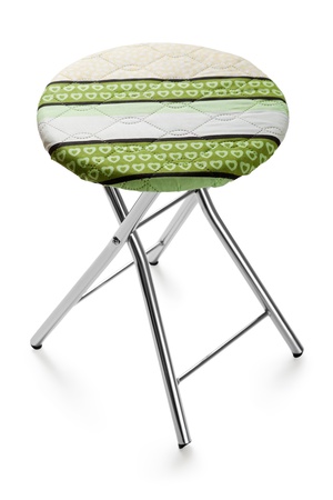 Modern stool chair seat furniture white isolatedの写真素材