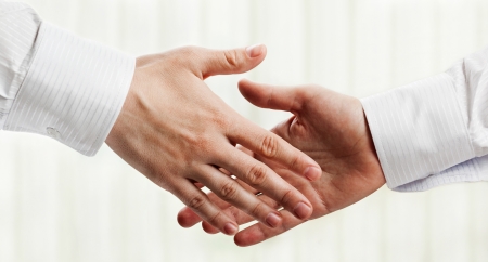 Business people hand greeting or meeting handshakeの写真素材