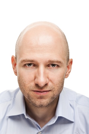 Male portrait - serious adult man looking faceの写真素材