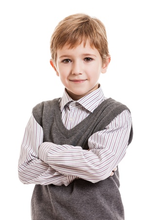 Little cheerful child boy happiness fun smilingの写真素材