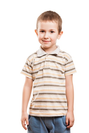 Little cheerful child boy happiness fun smilingの写真素材