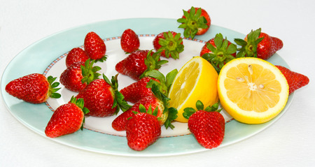 Italian freshly picked strawberries from south of Italyの写真素材
