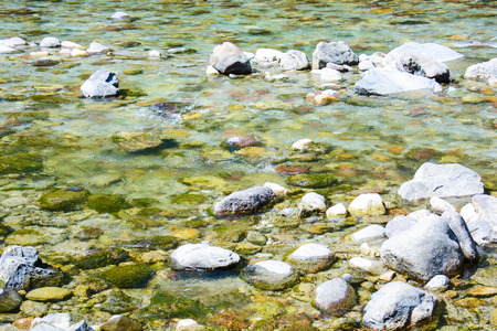river and stones as nature background