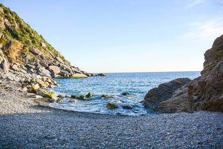 cinque terre monterosso bay italyの写真素材