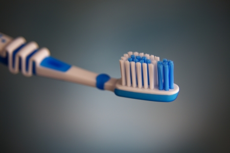 Toothbrush white and blueの写真素材