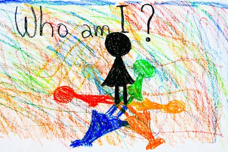 color oil pastel paintの写真素材