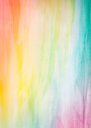 Rainbow vertical background drawn with crayonsの写真素材
