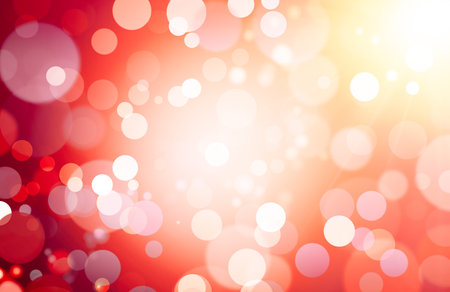 Abstract red background with bokeh defocused lights.の写真素材
