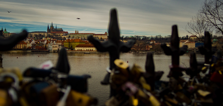 Prague skylineの写真素材