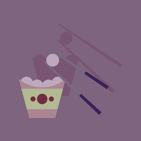 Flat with shadow Icon Chinese cheese ballsのイラスト素材
