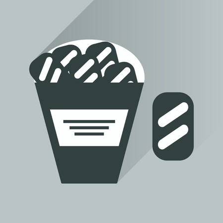 flat icon with long shadow snack crackersのイラスト素材