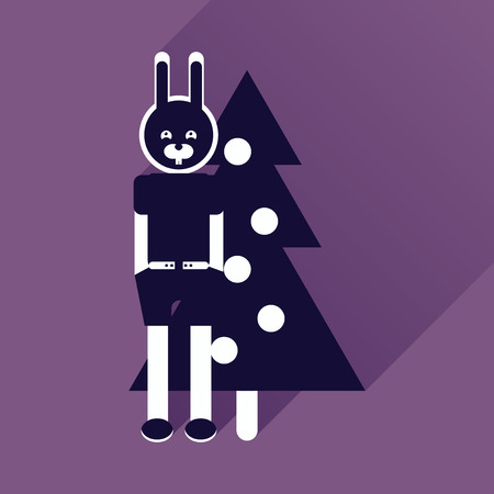 flat icon with long shadow Christmas carnivalのイラスト素材
