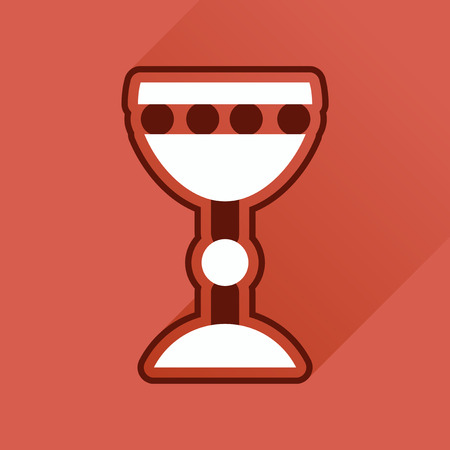 Flat icon with long shadow, Holy Grailのイラスト素材