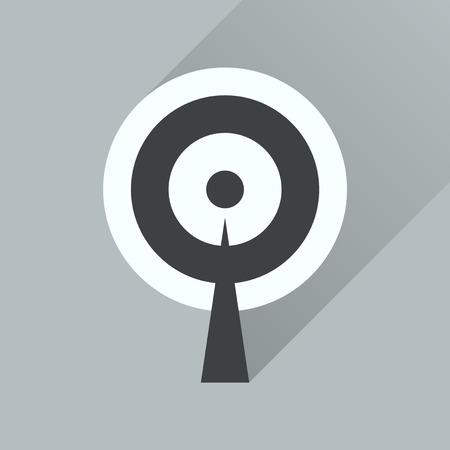 Flat icon with long shadow   Wi fi modemのイラスト素材