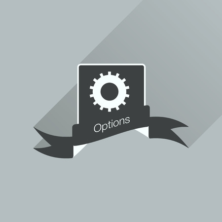 Flat icon with long shadow  Mobile Phone Optionsのイラスト素材