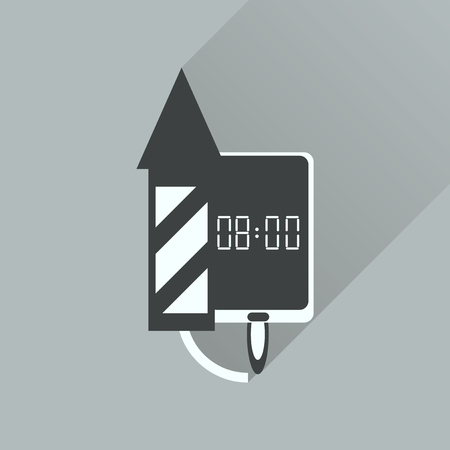 Flat icon with long shadow  mobile applicationsのイラスト素材