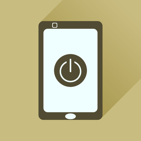 Flat icon with long shadow  mobile phone switched offのイラスト素材