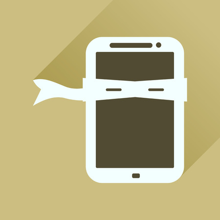 Flat icon with long shadow  mobile applicationsのイラスト素材