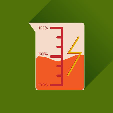 Flat web icon with long shadow mobile batteryのイラスト素材