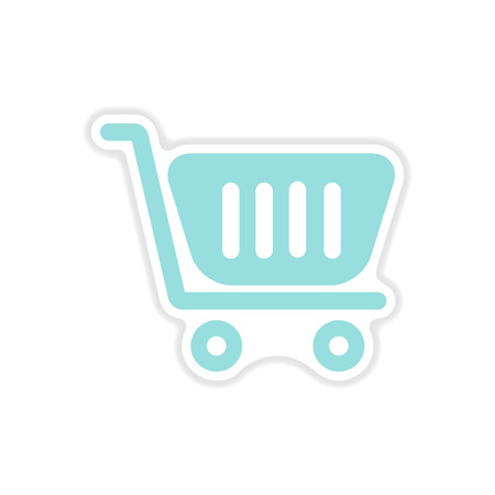 paper sticker on white  background cartのイラスト素材