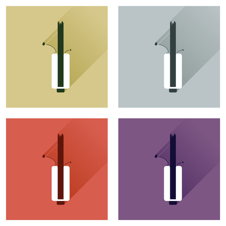 Concept of flat icons with long shadow mobile batteryのイラスト素材