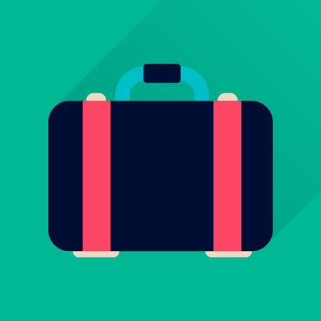 Flat icon with long  shadow business caseのイラスト素材