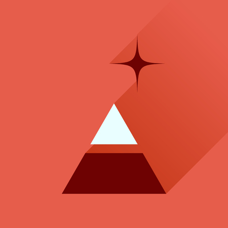 Flat icon with long  shadow financial pyramidのイラスト素材