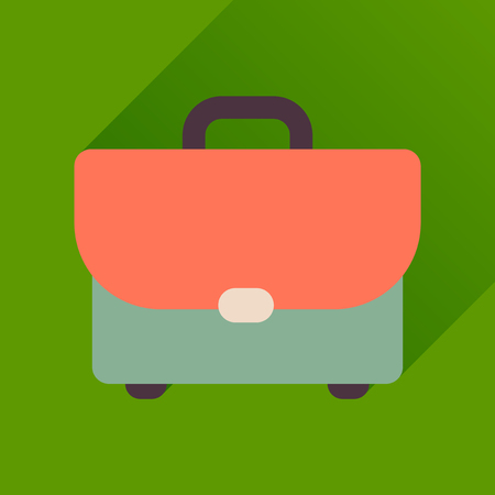 Flat icon with long  shadow business caseのイラスト素材