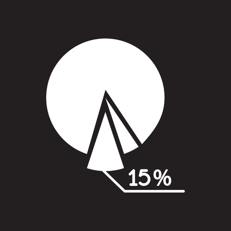 Flat icon in black and white financial chartのイラスト素材
