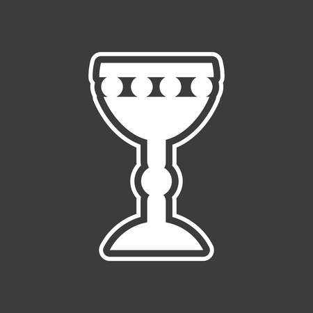 flat icon in black and white style Holy Grailのイラスト素材